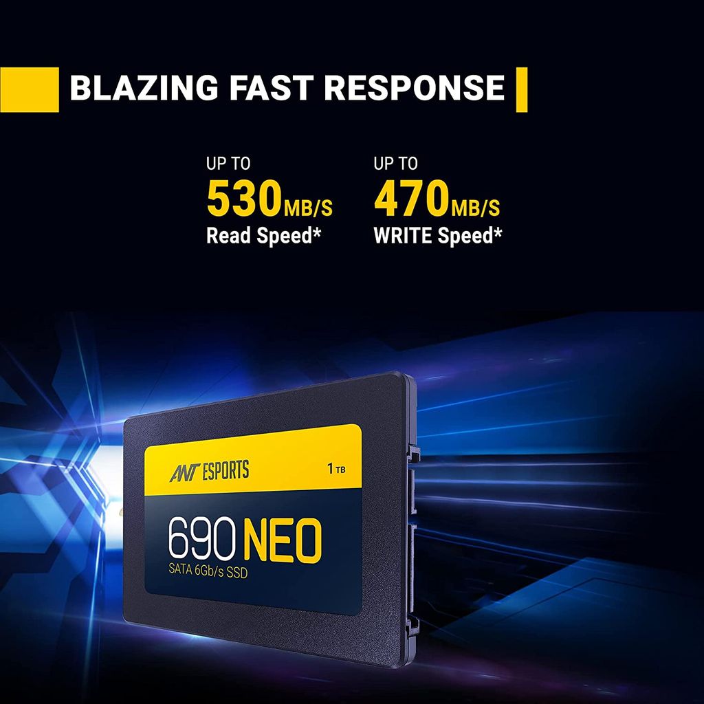 ANT Esports Neo 690 Sata SSD 1TB SSD,Ultra Low Power Consumption