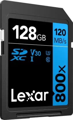 Lexar High Performance 800x 128GB SDXC UHS-I U3 SD Card For Camera LSD08000128G-BNNNG