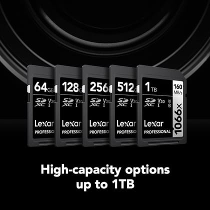 Lexar Professional 128GB 1066x SDXC UHS-1 SD Card For Camera V30 LSD10660128G-BNNNG