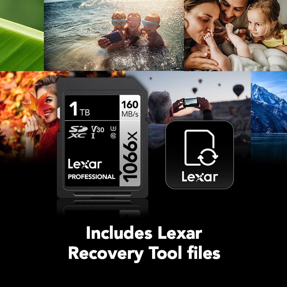 Lexar Professional 1TB 1066x SDXC UHS-1 SD Card For Camera V30 LSD106601TG-BNNNG