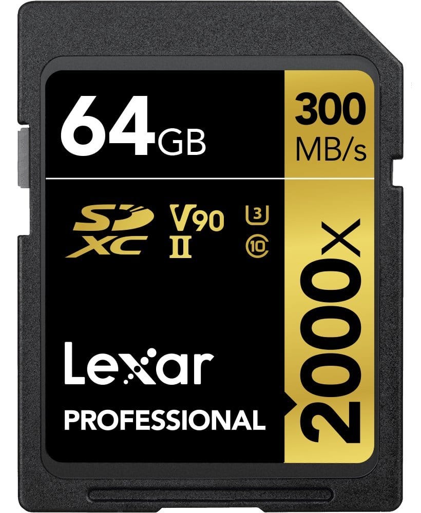 Lexar Professional 2000x 64GB SDHC UHS-II SD Card For Camera LSD2000064G-BNNNG