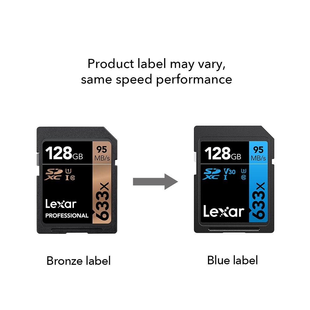 Lexar Professional 633x 128GB MicroSDHC UHS-1 wAdapter LSDMI128GBB633A