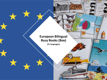 Bilingual Busy Book for Toddlers (Box) | 4 European Language options