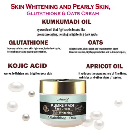 Urbaano Herbal Kumkumadi Skin Brightening Cream with Glutathione & Oats Deep Hydration Formula