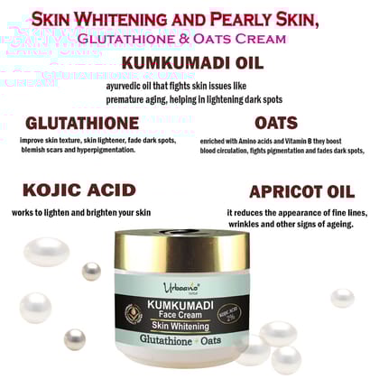 Urbaano Herbal Kumkumadi Skin Brightening Cream with Glutathione & Oats Deep Hydration Formula