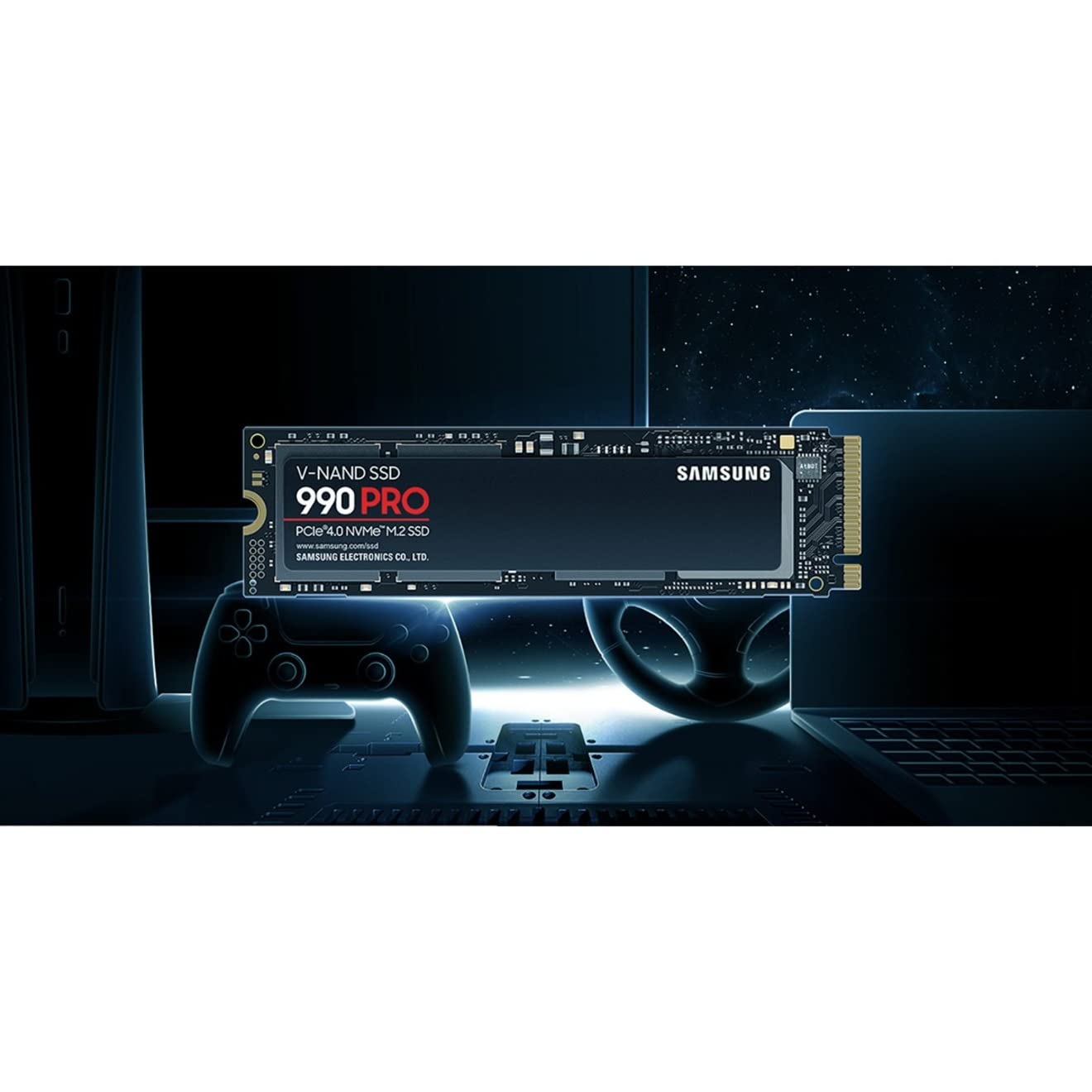 Samsung 990 Pro 1TB NVMe M.2 PCIe 4.0 SSD Internal Solid State Drive Fastest Speed for Gaming MZ-V9P1T0BW