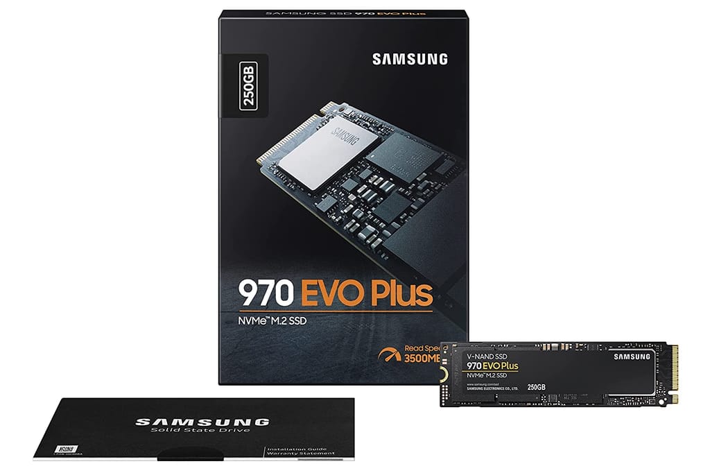 Samsung Evo Plus 970 250GB SSD PCIe NVMe M.2 Internal Solid State Drive MZ-V7S250BW