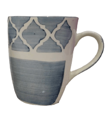 Homefrills Ceramic Hand Crafted-Hand Painted Ceramic Coffee Mug (Grey) Suitable for Coffee, Tea, Juice, Cappuccino, etc. (275ml)