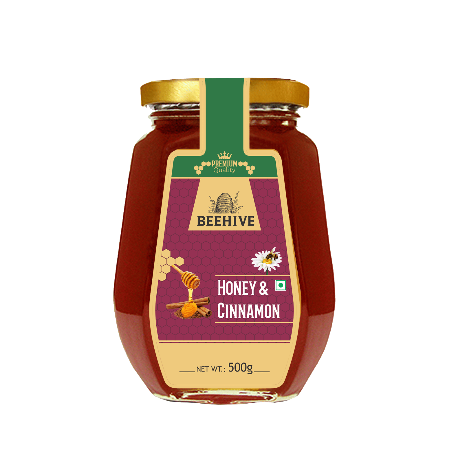 Beehive Cinnamon Honey Pure and Natural, 500 Grams