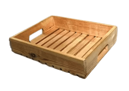 Homefrills Pine Wood Premium Serving Tray/Platter, Handmade Rectangular Platter/Trays with Handles for Serving Pastries, Snacks,Coffee- Size-30 L*20 W
