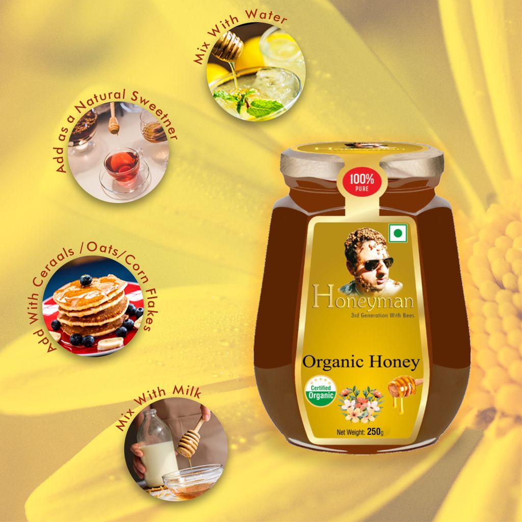 Honeyman Organic Honey | Pure & Natural | Energy Booster (500)