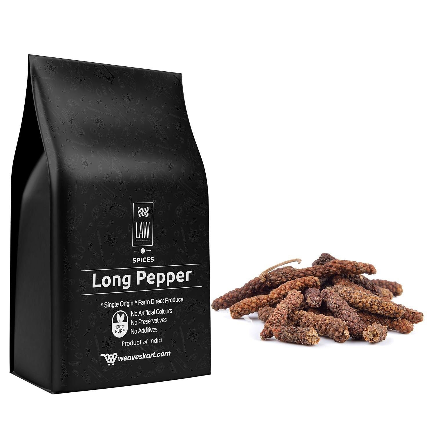 Long Pepper Whole/Thippili/Pipali Whole (Organically Grown/Single Origin & Homestead Produce)