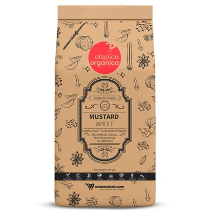 Mustard Whole – 100gm (Organically Grown & Single Origin) (Economy Pouch)