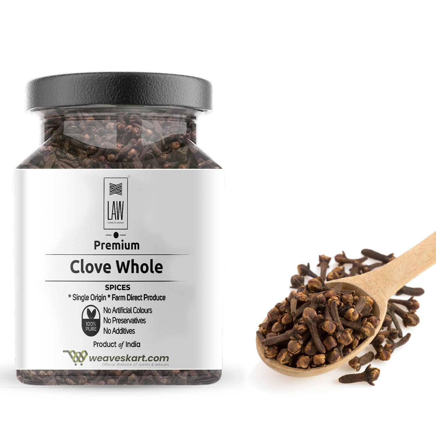 Premium Quality Single Origin Clove Whole – 100 gm (In Glass Jar)