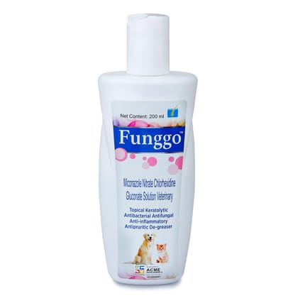 Funggo Shampoo for Dog and cats, Anti Fungal, 200 ml