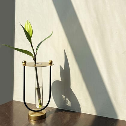 Gold Bud Vase with Test Tube Gold Bud Vase with Test Tube