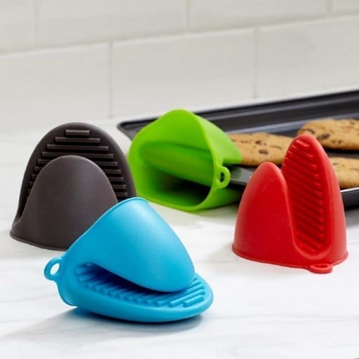 2 Pc Silicone Pinch Mitts Oven Mitt Pot Holder Heat Resistant Kitchen Glove  Bake