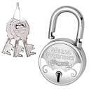Mezia Prestige 65mm Double Locking Rod Padlock with 3 Keys (Silver), 1 Pc 1 pc