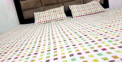 Handloom pure cotton D Bedsheet