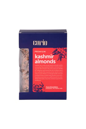 Curio Kashmir Sweet Almonds | High Oil Content | Badaam Giri | Provenance- Tral,Pulwama Jammu & Kashmir (500 gms)