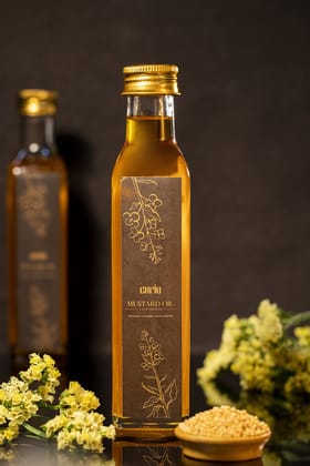 Curio Cold Wood Pressed Mustard Oil | Kashmir Mustard | Himalayan Mustard | Sarson ka tail | Provenance- Ganderbal, Jammu & Kashmir (250 ml)