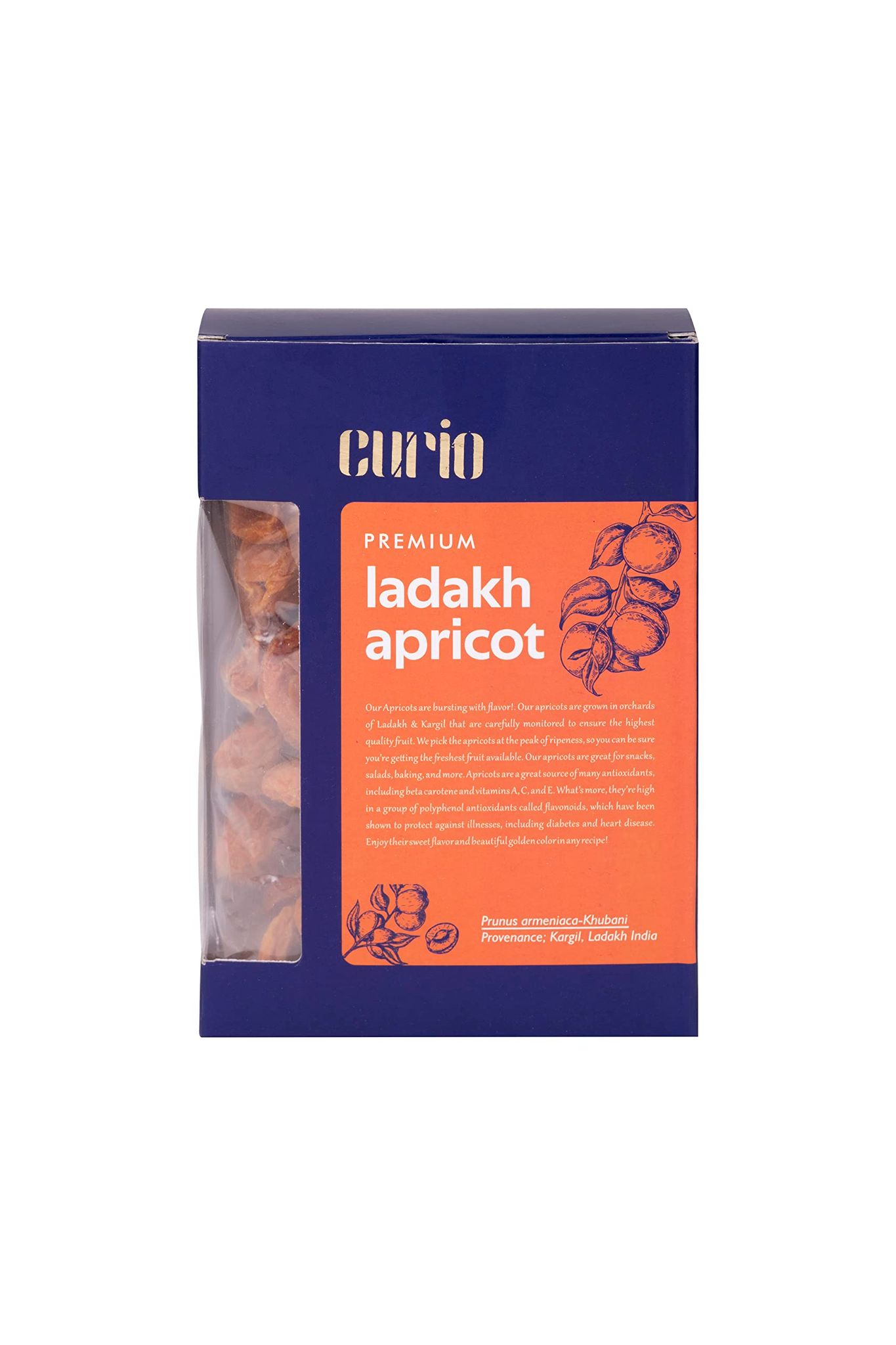 Curio Ladakh Apricots | Sundried | Khubani | Provenance- Kargil, Ladakh 500g