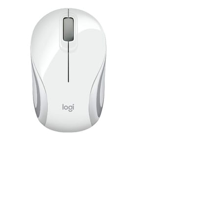 Logitech M187 Ultra Portable Wireless Mouse, 2.4 GHz with USB Receiver, 1000 DPI Optical Tracking, 3-Buttons, PC/Mac/Laptop - Black/White