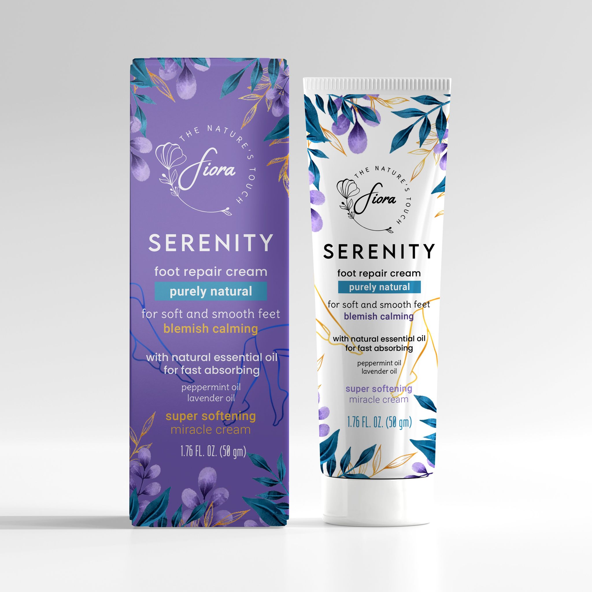 fiora Serenity Foot Repair Cream, Fast Relief for Dry, Cracked, Itchy Feet & Heels  (50 g)