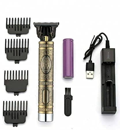 Vaibhavi Professionals Buddha Style Hair Trimmer For Men & Women | Rechargeable Beard & Moustaches Hair Machine & Trimming, Adjustable Blade Clipper & Shaver, hair Trimming Machine, Set of 1 (Gold)