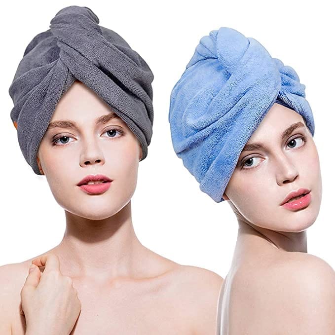 vaibhavi , Hair Drying Absorbent , Towel Absorbent Quick-Drying Head Wrap A Bathrobe Magic Hair Wrap Towel Super Hair for Women(Set of 1, Cotton, 500 GSM)