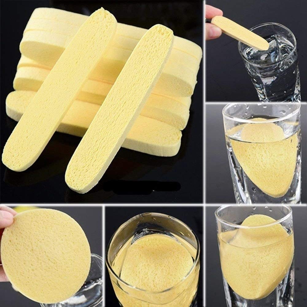 Twenty4x7 Facial Cleaning Wash Puff Sponge 12 Stick Face Cleansing Pad Soft,Yellow Pack Of 1