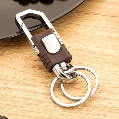 RainSound Metal hook Keychain for car bike Keys, Stylish Keyring for men