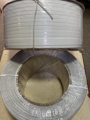 Heat Sealing 9mm x 5kg NETT White Strap Rolls (NV Grade)