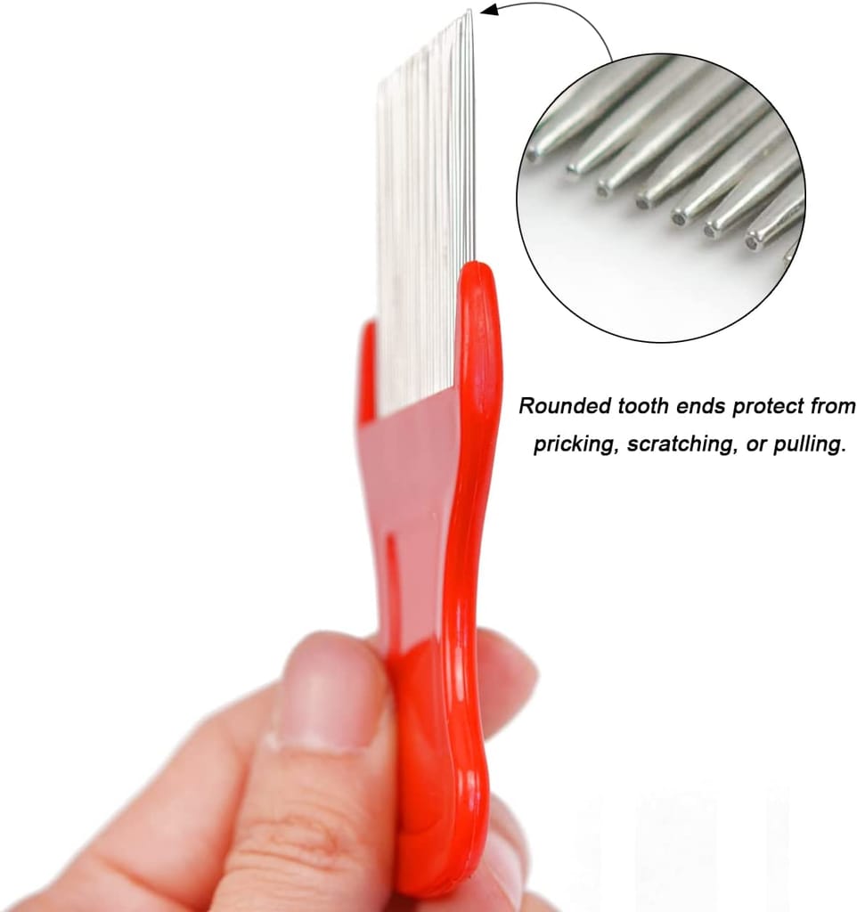 Q D HAIR LICE NIT EGG REMOVER COMB REMOVES HEAD LICE LOUCE FOR MEN WOMEN KIDS GIR AND PETS STAINLESS STEEL TEETH