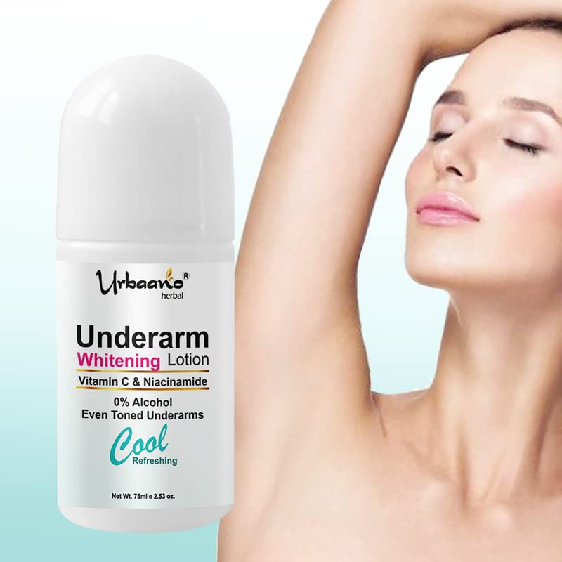 Urbaano Herbal Underarm Whitening Body Cream - Removes Odour, Keeps Skin Cool, Fresh & Clean, Alcohol Free, Skin Friendly for Women, Men- 75ml