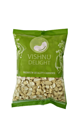 Vishnu Delight Organic Cashew 500g Broken Tukda/Tukdi Split Kaju 4Pc (Pack of 1)