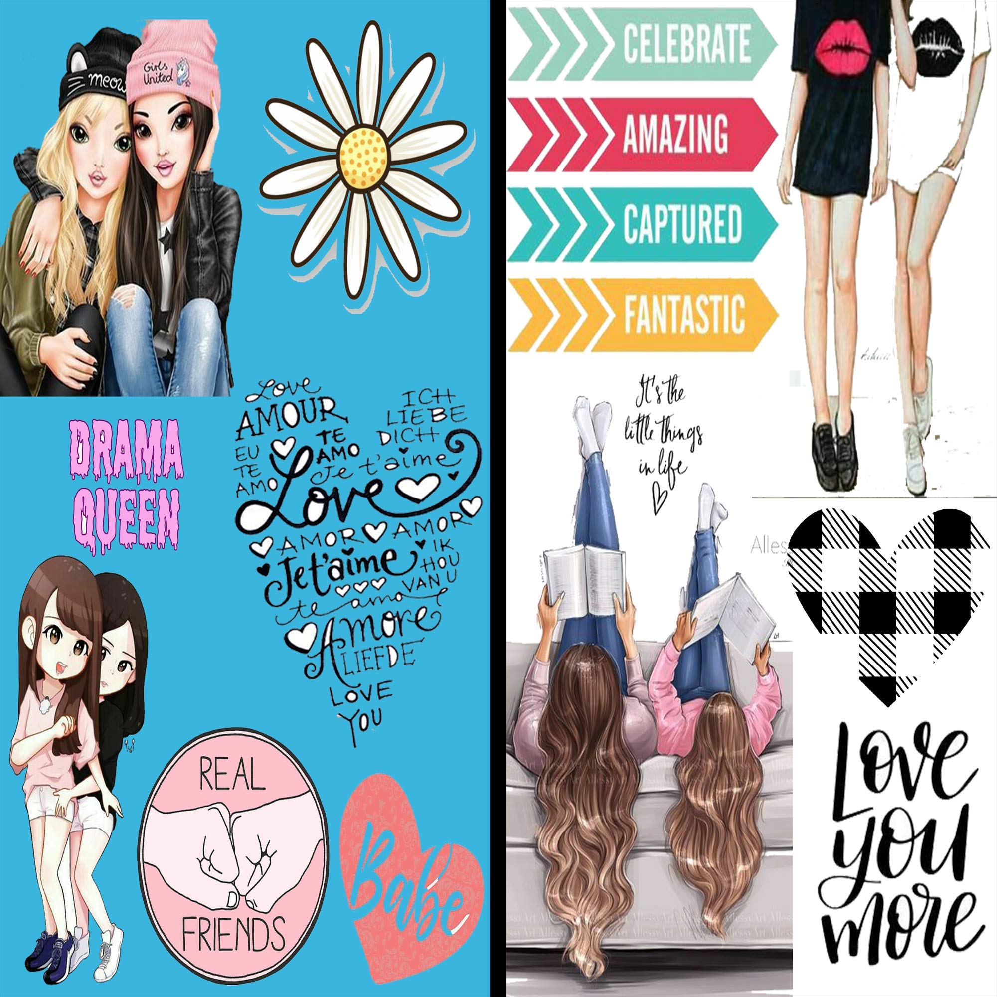 SavvyBucket||Tags Sheets for BFF Element||300 GSM Multi-Coloured||Pack of 20(20X1)(1 Sheets per Design) (Size:A4)