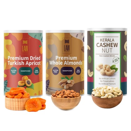 Gift pack of premium dry fruits (Turkish Apricot, Kerala Cashew & Kashmiri Mamra Almond)