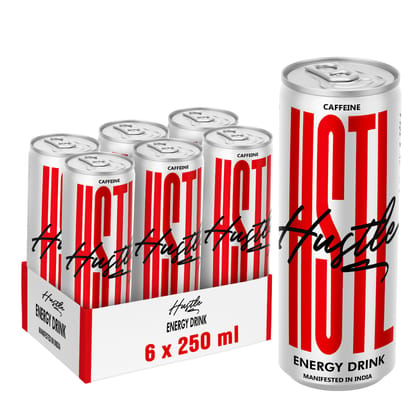 Hustle Energy Drink 250 ml - (Pack of 6) - (250 ml X 6)