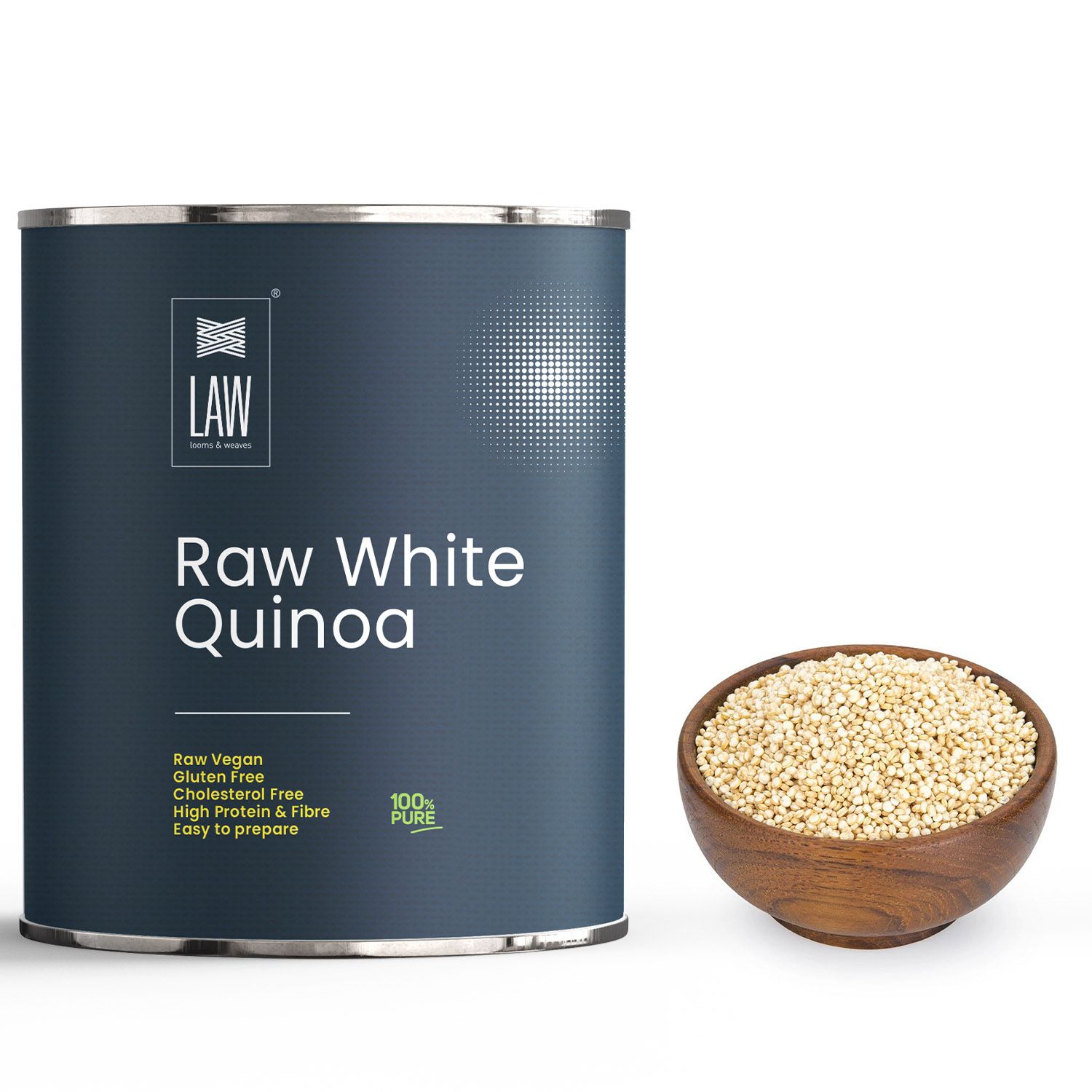 RAW UNROASTED WHITE QUINOA SEEDS with High Fibre and Protein. Enriched with Anti-oxidants & Gluten free