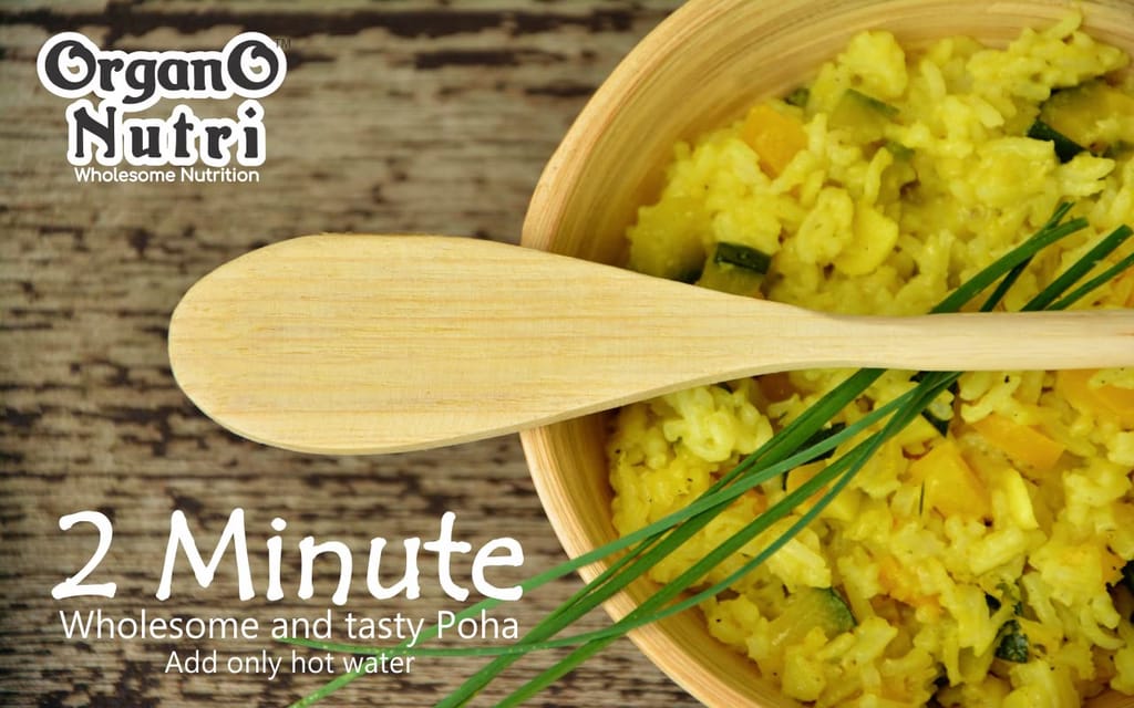 OrganoNutri - Super Instant Rice Poha - Instant Breakfast (12 Packs/ 1920g)