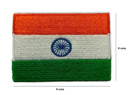 Embroidered Indian Flag Patches (Pack of 3 Pcs)