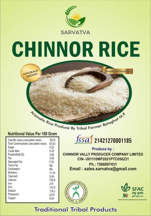 CHINNOR RICE 1KG | GI TAGGED -ORGANIC FARMERS OF BALAGHAT, MADHYA PRADESH