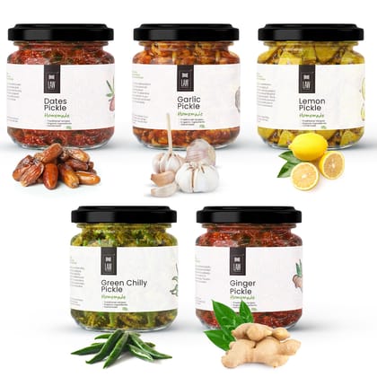 Gift Pack of 5 Jars of Homemade Pickles