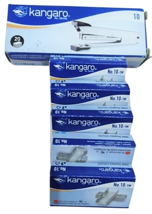 Kangaroo Stapler Machine No.10 and Stapler Pin [Six pc Pack] Price for One Pack of siz pc