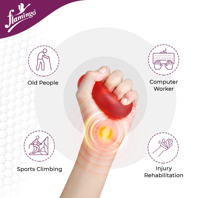 Flamingo Gel Exercise Ball for Wrist Muscles Strengthening Gel