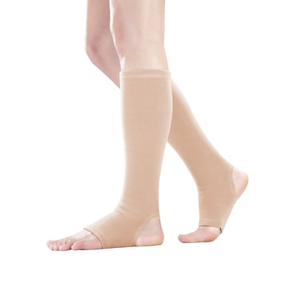 Flamingo Below Knee Stockings | Knee Support Anatomical Shape, Non Slippagen, Durable, Anti-Embolism Knee Length Stockings, Aching Legs, Pain Relief, Improve Blood Circulation (1 Pair) Size - L