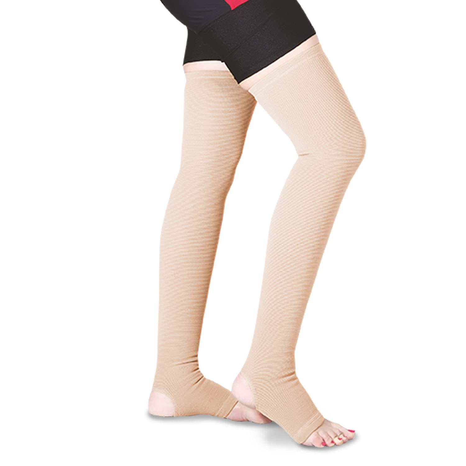 Flamingo Vericose Vein Stockings Medical Compression for Women & Men- Open  Toe Compression Stockings Ergonomical, Durable