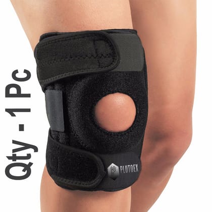 Plutoex Knee Cap Support Brace, Open Patella Stablizer with Adjustable Strapping & Extra Thick Breathable Sleeve_1 Pc