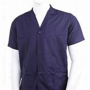 UNISEX COTTON Lab Coat/Doctor Coat Half Sleeves - Navy Blue